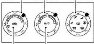 Diagram showing three circular gauges with labeled components and measurement indicators, likely for electrical or mechanical control.