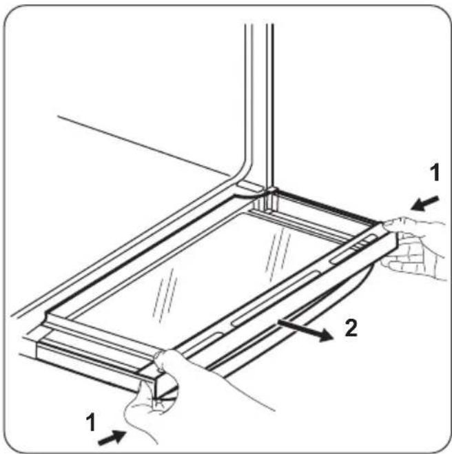 ZANUSSI ZCG669GX - Removing and cleaning the door glasses - top oven - 2