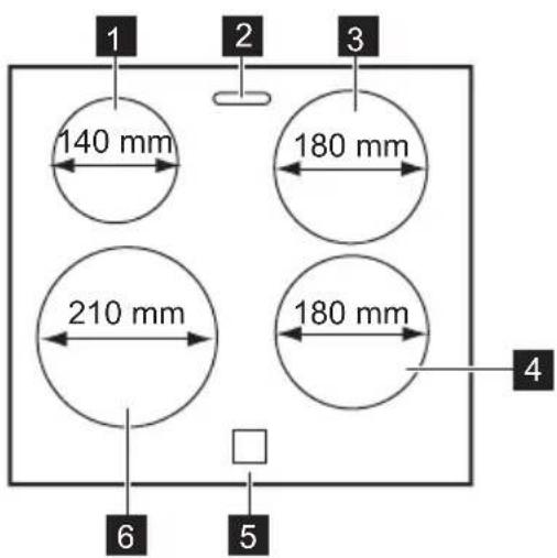ZANUSSI ZCI66050XA - COOKING SURFACE LAYOUT - 1