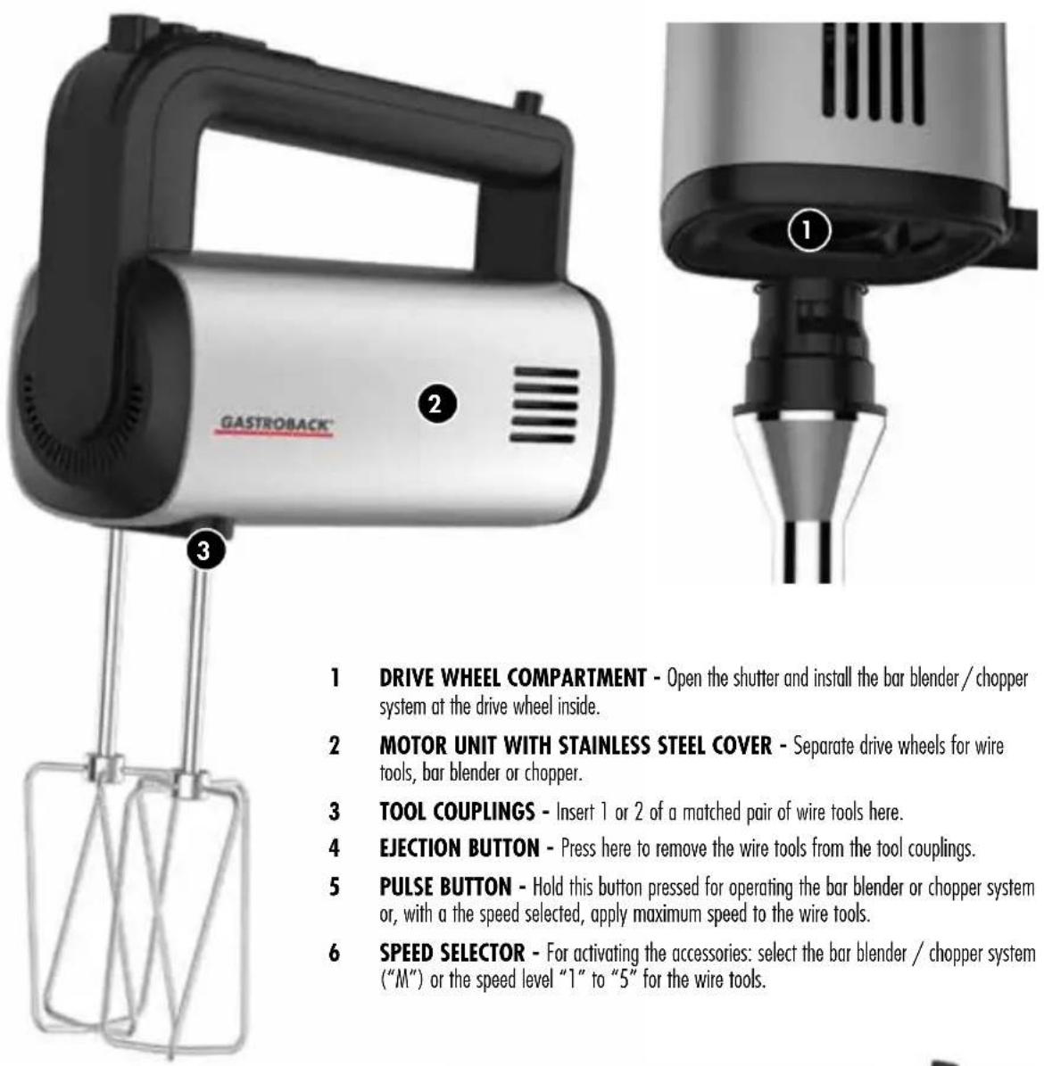 Gastroback Design Handmixer Pro 40983 - KNOWING YOUR NEW HAND MIXER - 1