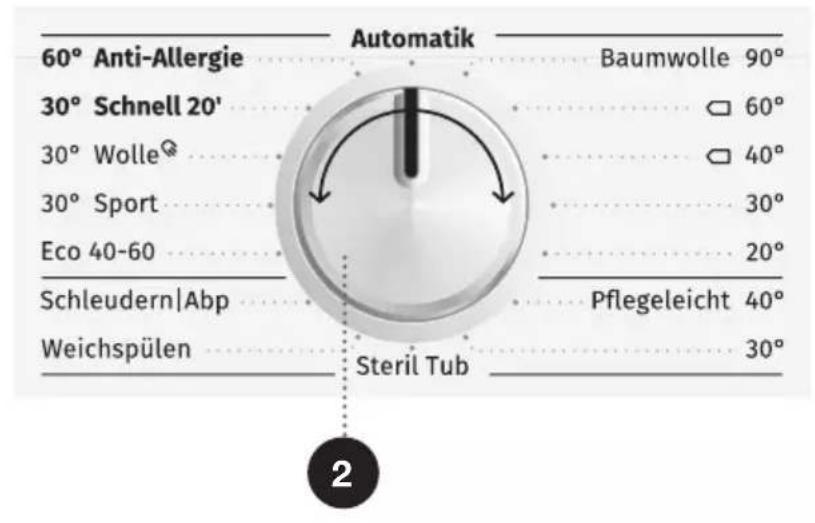 GORENJE WE74S3P - SCHRITT: AUSWAHL DES WASCHPROGRAMMS - 1
