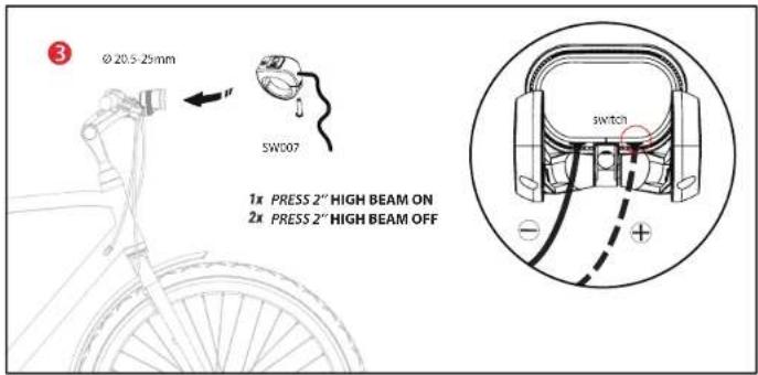 Spanninga Axendo 80 - AXENDO 80 HIGH BEAM + BH520 E-BIKE - 4