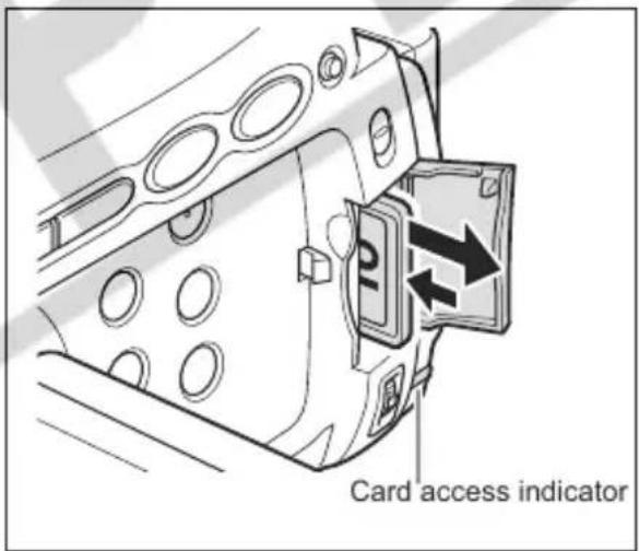 CANON ZR400 - Removing the Card - 1