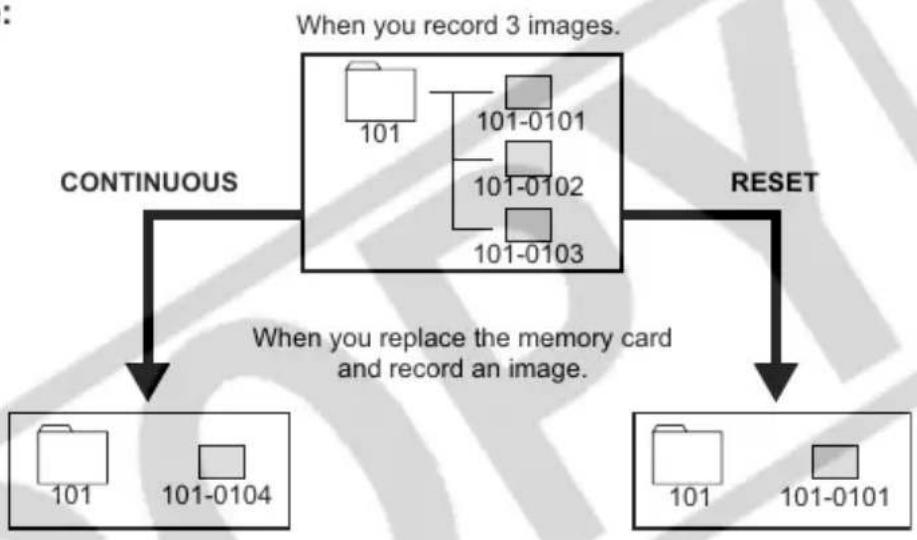 CANON ZR400 - File Numbers - 1