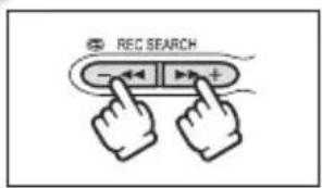 CANON ZR400 - Press and hold the REC SEARCH + button (forward) or - button (reverse). - 1