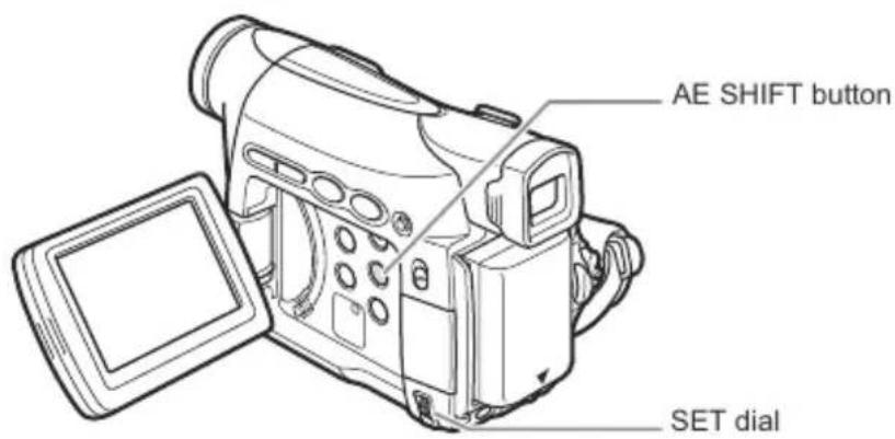 CANON ZR400 - Adjusting the AE Shift - 1