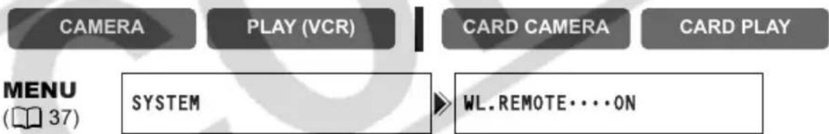 CANON ZR400 - Turning the Remote Sensor Off - 1