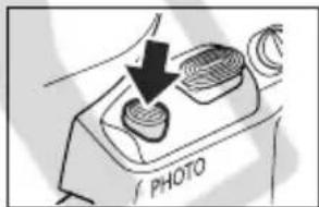 CANON ZR400 - Press the PHOTO button fully. - 1