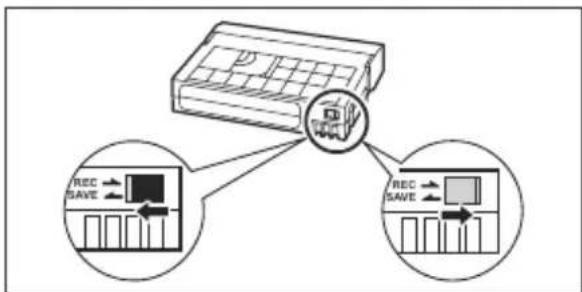 CANON ZR400 - Protecting Tapes from Accidental Erasure - 1