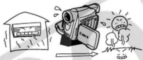 CANON ZR400 - Condensation may form in the following cases: - 1
