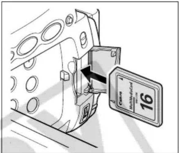 CANON ZR400 - Inserting the Card - 1