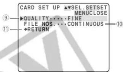 CANON ZR45MC - ② Card set up submenu - 1