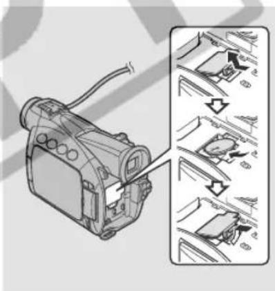 CANON ZR45MC - Installing the backup battery - 1