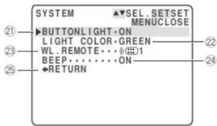 CANON ZR45MC - ⑤ System submenu - 1