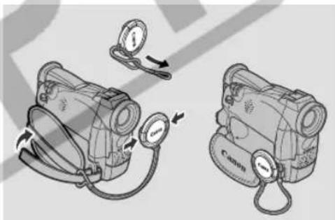 CANON ZR45MC - Prepare the lens cap - 1