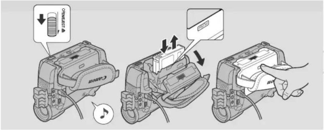 CANON ZR45MC - Loading a Cassette - 1