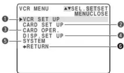 CANON ZR45MC - VCR MENU - 1