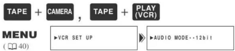 CANON ZR45MC - Selecting the audio mode - 2
