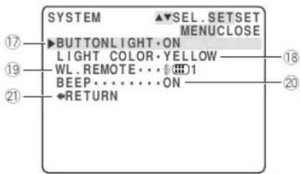 CANON ZR45MC - System submenu - 1