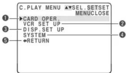 CANON ZR45MC - PLAY MENU - 1