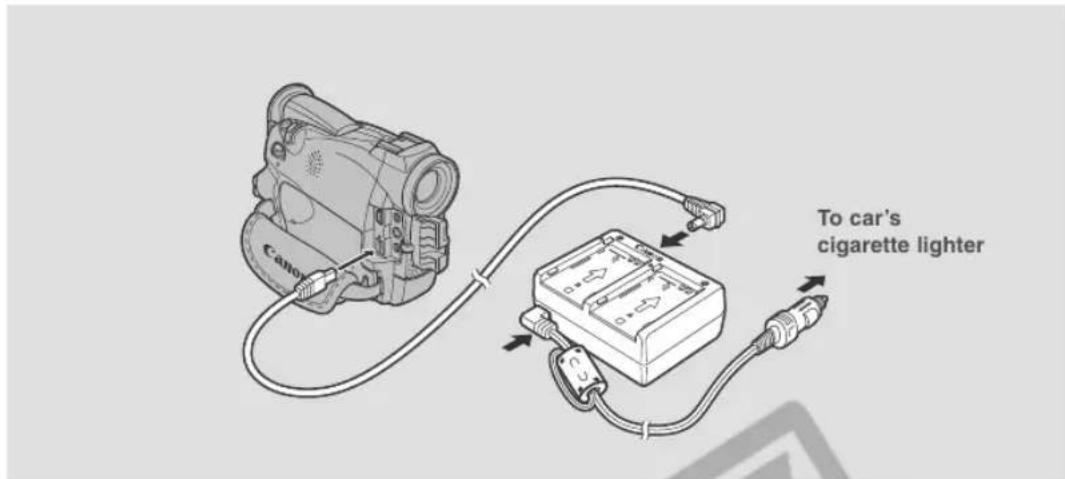 CANON ZR45MC - Operate the camcorder with power from your car battery. - 1