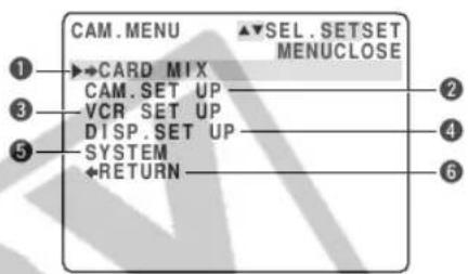 CANON ZR45MC - Card mix submenu - 1