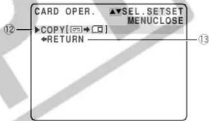 CANON ZR45MC - ③ Card operations submenu - 1