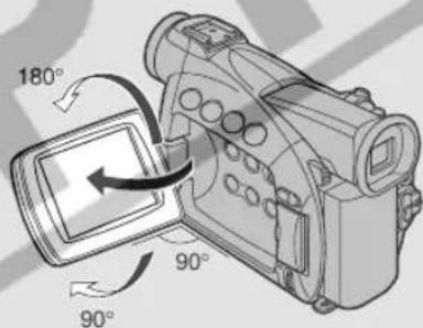 CANON ZR45MC - Changing the angle of the LCD screen - 1