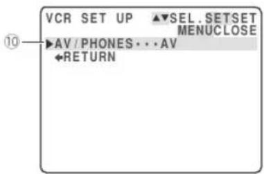 CANON ZR45MC - ③ VCR set up submenu - 1