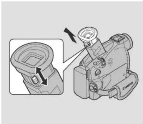 CANON ZR45MC - Adjust the viewfinder - 1