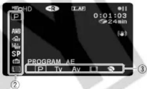 CANON VIXIA HR10 - Selecting a FUNC. Menu Option - 2