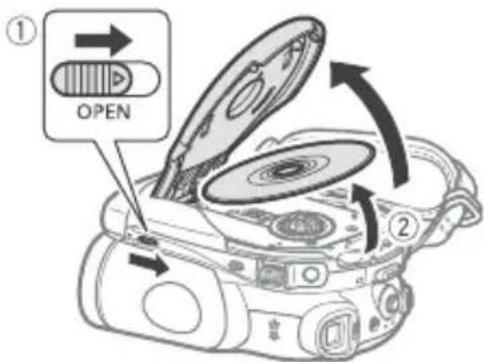 CANON VIXIA HR10 - Removing the Disc - 1
