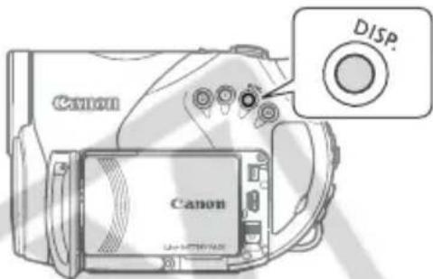 CANON VIXIA HR10 - Turning the On-Screen Displays On/Off - 1