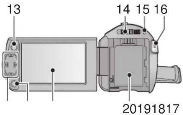 PANASONIC HC-V210M - Names and Functions of Main Parts - 5