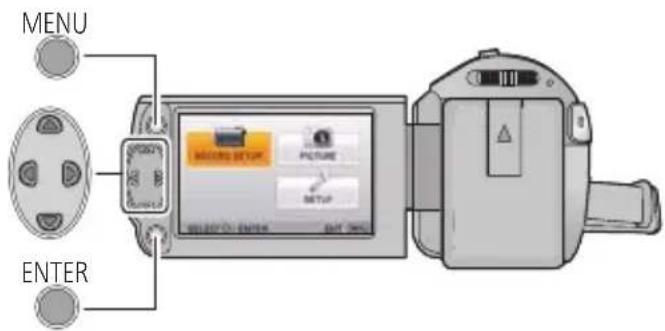 PANASONIC HC-V210M - Using the menu screen - 1