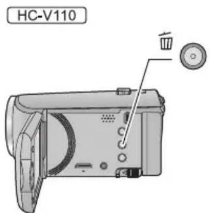 PANASONIC HC-V210M - ■ To delete the scene or still picture being played back - 2
