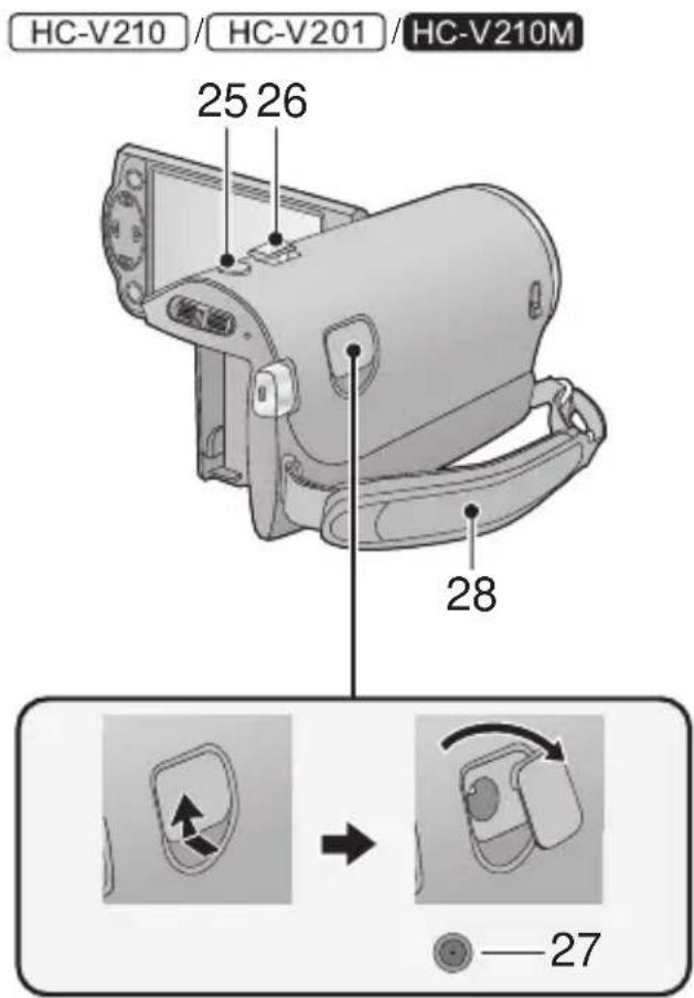 PANASONIC HC-V210M - Names and Functions of Main Parts - 11