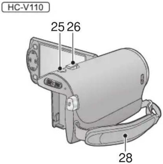 PANASONIC HC-V210M - Names and Functions of Main Parts - 12