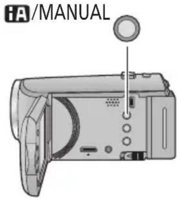 PANASONIC HC-V210M - Press the Intelligent auto/Manual button to switch to Manual Mode. - 1