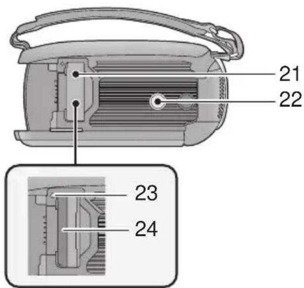 PANASONIC HC-V210M - Names and Functions of Main Parts - 7