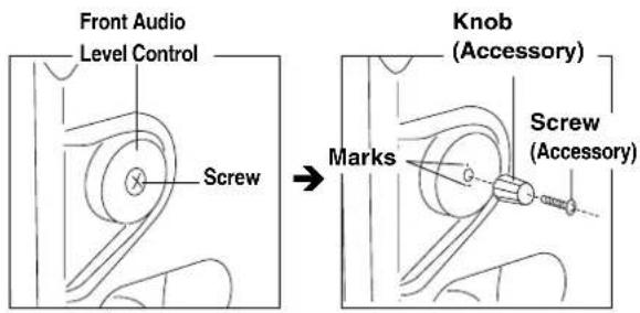 PANASONIC AJ-HPX2000P - Attaching the Front Audio Level Control Knob - 1