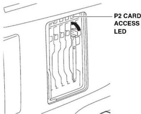 PANASONIC AJ-HPX2000P - Tilt up the popped-up EJECT button, to lock-in the P2 card. - 1