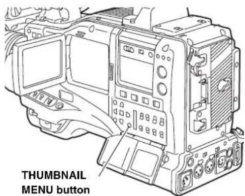 PANASONIC AJ-HPX2000P - Switching the Thumbnail Display - 1