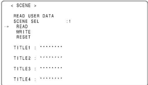 PANASONIC AJ-HPX2000P - To read settings data for scene files - 2