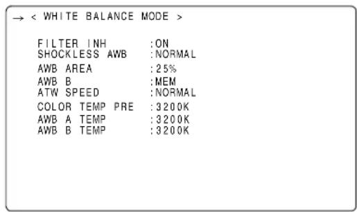 PANASONIC AJ-HPX2000P - To cancel the auto-tracking white balance - 1