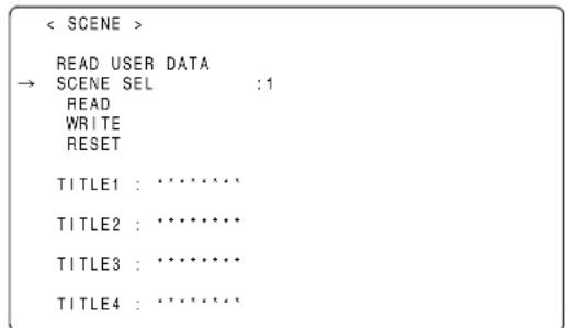 PANASONIC AJ-HPX2000P - To return data for scene files to their defaults - 1