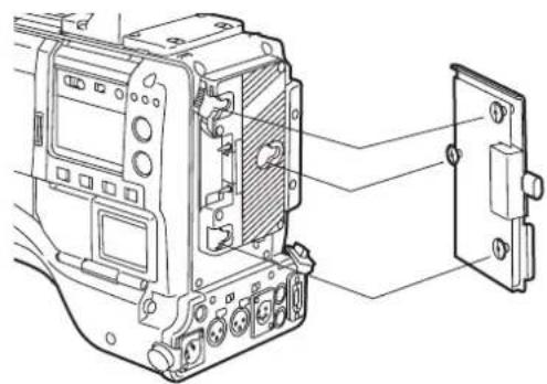 PANASONIC AJ-HPX2000P - When using a V-mount type battery pack - 1