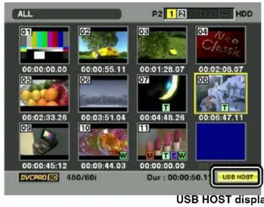 PANASONIC AJ-HPX2000P - Switching to the USB HOST mode - 1