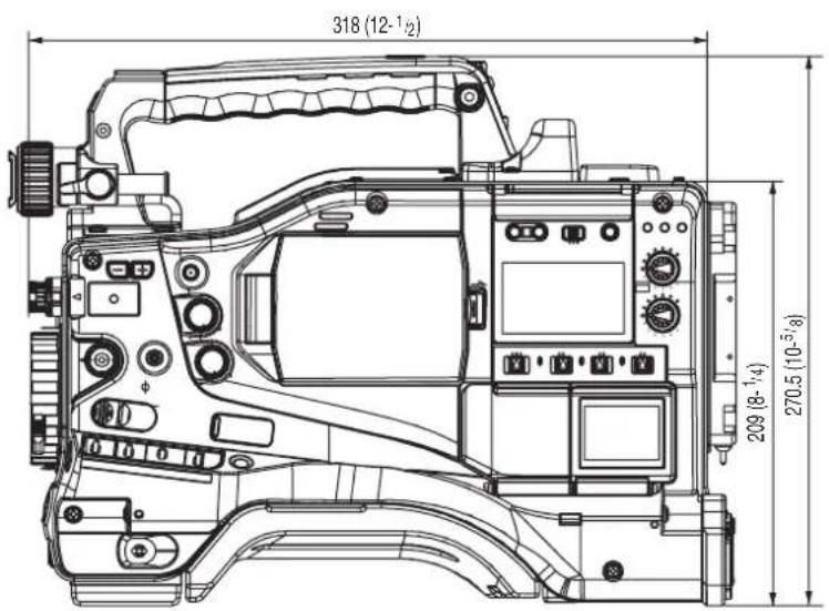 PANASONIC AJ-HPX2000P - Dimensions drawing - 2