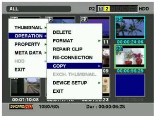 PANASONIC AJ-HPX2000P - Copying Clips - 1
